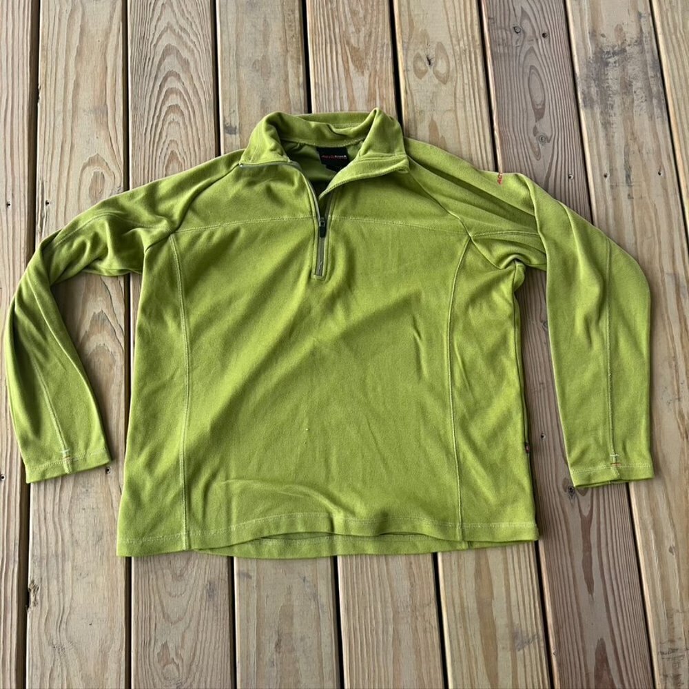 ** Aigle Actimum green quarter zip pullover size Large Clean mens